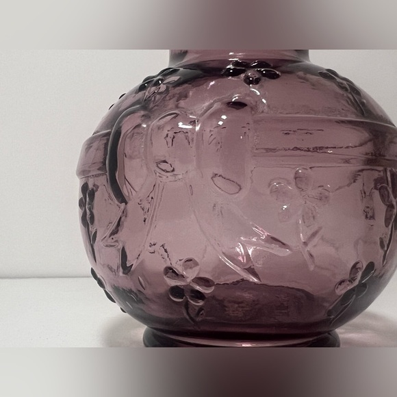 VTG Crownford Giftware Purple Amethyst Glass Decanter & Cup Made in ITALY 1983 - Picture 7 of 12